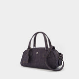 Friday Bowling 灰色皮制斜挎包法棍包