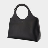 Large Holy Day  Shoulder Bag - Courreges - Leather - Black