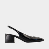 Heritage Sandals - Courreges - Leather - Black