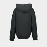 Oversized Hoodie - Courreges - Cotton - Black