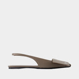 Fold sandals - Courreges - Leather - Brown