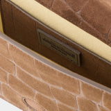 Le Bambino Long 棕色皮制单肩包