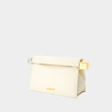 La Pochette Rond Carré - Jacquemus - Leather - White