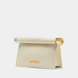 La Petite Pochette Rond Carré - Jacquemus - Leather - Ivory