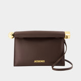Le Sac Rond Carre - Jacquemus - Leather - Brown