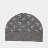Moon Jacquard Beanie - Marine Serre - Wool - Grey
