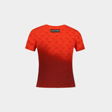 Moon Faded Jersey Baby Fit T-Shirt - Marine Serre - Cotton - Red