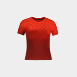 Moon Faded Jersey Baby Fit T-Shirt - Marine Serre - Cotton - Red