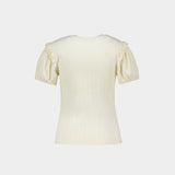 Pointelle Puff Sleeve Cardigan - Simone Rocha - Synthetic - Ivory