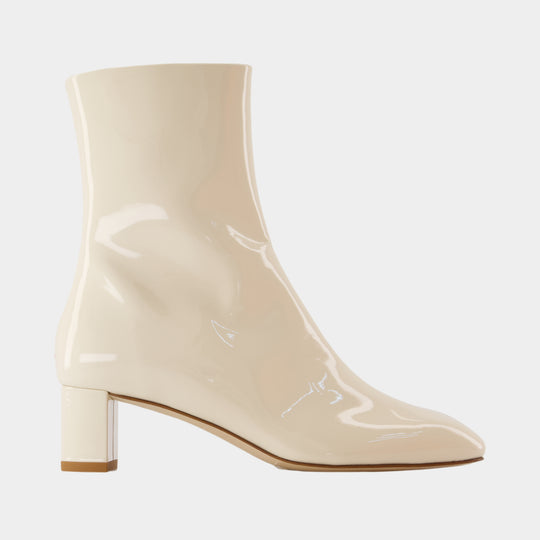Millie Ankle Boots - Aeyde - Leather - White