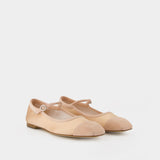 Uma Cap Ballerinas - Aeyde - Satin - Gold