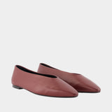 Betty ballet flats - Aeyde - Leather - Burgundy
