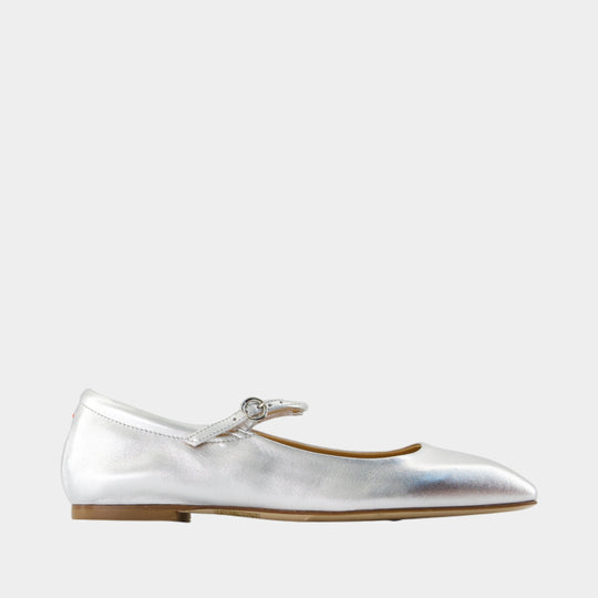 Uma Ballerinas - Aeyde - Leather - Silver