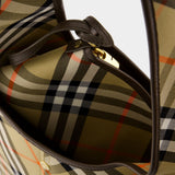 Burberry小号米色棉质单肩包