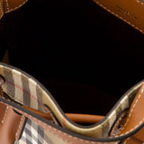 Mini Drawstring 棕色植鞣皮迷你抽绳肩背包