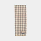 Mw Revers Tiny Check米色羊绒格纹围巾