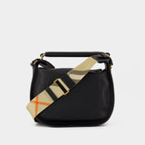 Small B-Clip Messenger Crossbody - Burberry - Leather - Black