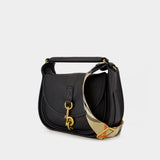 Small B-Clip Messenger Crossbody - Burberry - Leather - Black