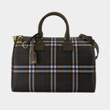 Medium Bowling Handbag - Burberry - Cotton - Black