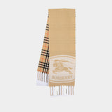 Knight Chck Scarf - Burberry - Wool - Beige