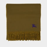 Knight Solid Scarf - Burberry - Wool - Khaki