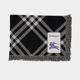 Tri Bar Scarf - Burberry - Wool - Black