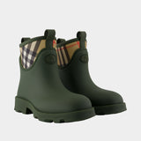 Marsh Stamp Low Ankle Boots - Burberry - Synthetic - Green
