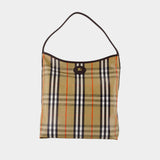 Ll Highlands Shoulder Bag - Burberry - Cotton - Beige