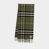 Giant Check Scarf - Burberry - Wool - Khaki