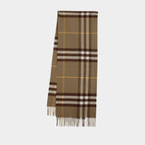 Giant Check Scarf - Burberry - Wool - Khaki