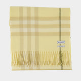 Giant Check Scarf - Burberry - Wool - Yellow