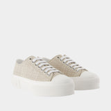 Jack L Low Sneakers - Burberry - Cotton - White