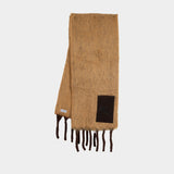 Mu Brushed Scarf - Burberry - Wool - Brown
