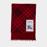 Mu Tbar Bias Check Scarf - Burberry - Cashmere - Red