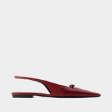 Sandals - Victoria Beckham - Leather - Burgundy