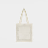 Large Crochet Shopper Bag - Casablanca - Cotton - White