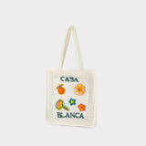 Large Crochet Shopper Bag - Casablanca - Cotton - White