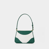 Jeanne B Shoulder Bag - Casablanca - Leather - White/Green