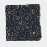 Fluffy Monogram Scarf - Casablanca - Nylon - Grey