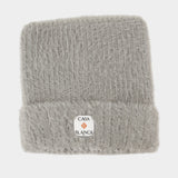 Fluffy Square Beanie - Casablanca - Nylon - Grey