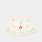 Kawaii Crochet Bucket Hat - Casablanca - Cotton - White