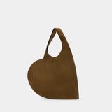 Double Heart Tote Shoulder Bag - Coperni - Leather - Brown