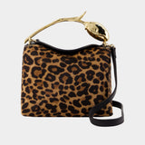Mini Bloom Handbag - ERDEM - Leather - Leopard print