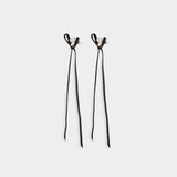 Victorian Bow黑色水晶耳饰