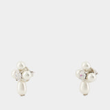 Pearl & Crystal Earrings - Simone Rocha - Pearl - White