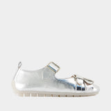 Buckle Grip Ballerina - Simone Rocha - Leather - Silver