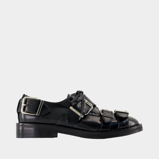 Buckle Brogue Mocassin - Simone Rocha - Leather - Black