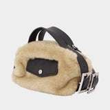 Mini Biker Bag - Simone Rocha - Faux Fur - Beige