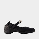 Runner W Turbo Emb Ballerinas - Simone Rocha - Synthetic - Black