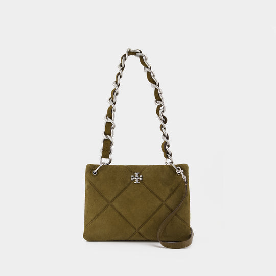 Kira Diamond Small Shoulder Bag - Tory Burch - Leather - Green